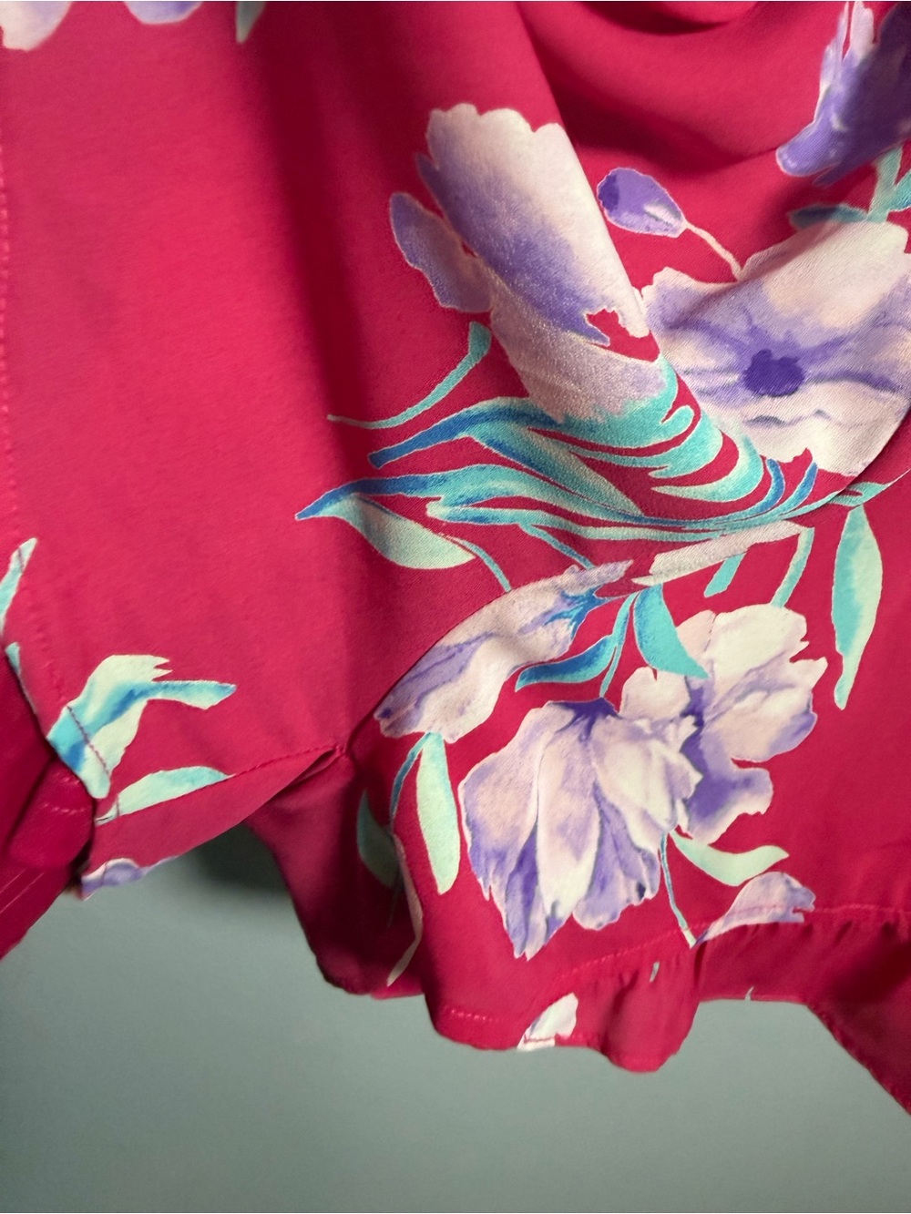 Everly Pink Floral Short Romper M - Picture 8 of 10